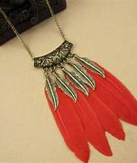 Image result for Fabric Feather Necklace