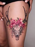 Image result for Skeleton with Pink Flowers