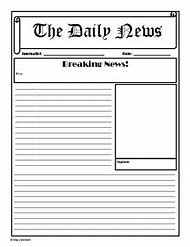 Image result for Fill in Newspaper Template