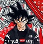 Image result for Goku in Supreme Clothes