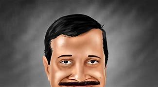 Image result for Caricature Portrait of Kejriwal