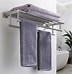 Image result for Hotel Bathroom Towel Rack with Shelf