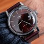 Image result for Deep Red Sunburst Dial Watch
