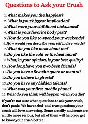 Image result for What Questions to Ask Your Crush