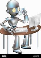 Image result for Robot Sitting at Desk