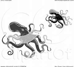 Image result for Clip Art Octopus Grey and Black