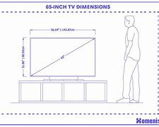 Image result for 65 Inch TV Measurements Chart