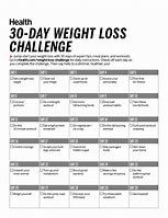 Image result for 30-Day Weight Loss Challenge Calendar