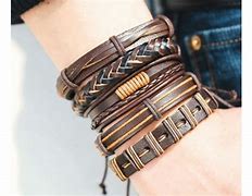 Image result for Homemade Leather Bracelets for Men