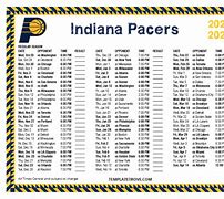 Image result for Pacers Printable Schedule