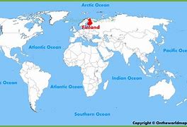 Image result for World Map with Finland and Its Capital