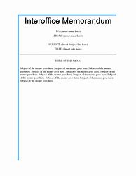 Image result for Inter Office Memo Template Word