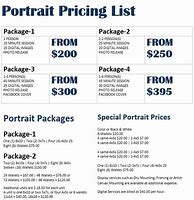 Image result for Photography Rate Sheet