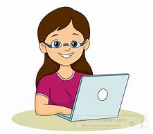 Image result for Girl On Laptop Clip Art