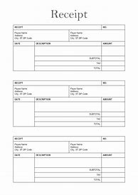 Image result for Simple Blank Receipt Template