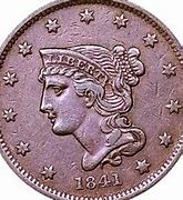 Image result for 1841 Braided Hair Large Cent