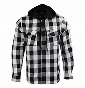 Image result for Black and White Flannel Hoodie