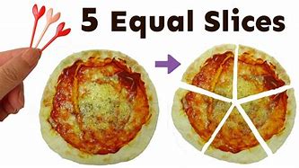 Image result for Pizza Divided into 5