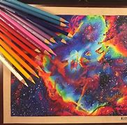 Image result for Galaxy in Colored Pencil