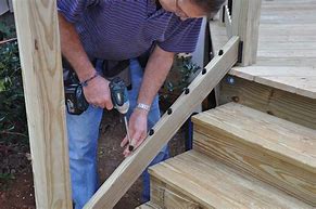 Image result for Install Deck Stair Railing