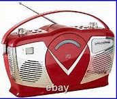 Image result for Early CD Player Boombox Red