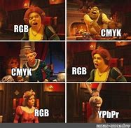 Image result for RGB vs CMYK Meme
