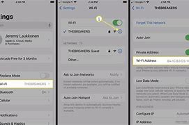 Image result for iPhone Settings Menu About Wi-Fi Address