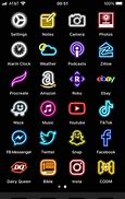 Image result for Neon iPhone Icons