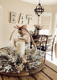 Image result for Rustic Kitchen Table Centerpieces