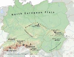 Image result for Terrain Map of Central Europe