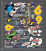 Image result for NASCAR Cartoon Stickers