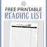 Image result for Printable Reading Journal for Teens