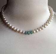 Image result for Antique Aquamarine Bead Pearl Necklace