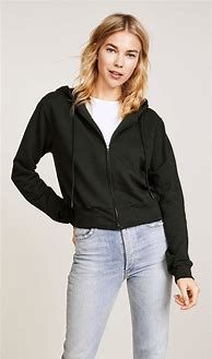 Image result for Black Zip Up Hoodie for Girls