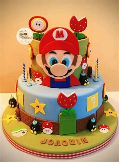 Pin by paola on pasteles | Mario cake, Super mario cake, 7th birthday cakes