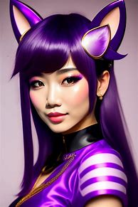 Image result for Purple Cat Character