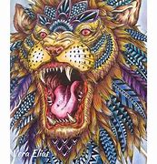 Image result for Lion in Mexican Art