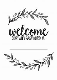 Image result for Welcome Wi-Fi Sign