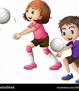 Image result for Cartoon People Playing Volleyball
