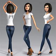 Image result for Cartoon Lady 3D Model