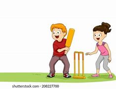 Image result for Kids Playing Cricket Cartoon