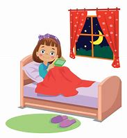 Image result for Reading Book in Bed Clip Art