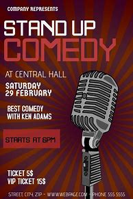 Image result for Stand Up Comedy Poster Design