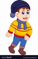 Image result for Cartoon Boy Winter Clothes