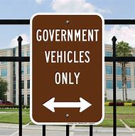Image result for Government Vehicle Parking Signs