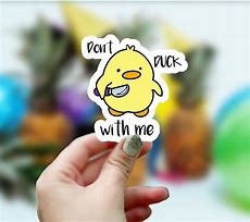 Image result for Duck Sticker with a Bat