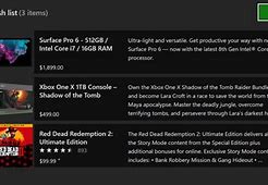 Image result for Wishlist in New Microsoft Store App