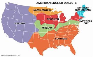 Image result for American English Dialects Map