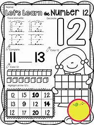 Image result for Printable Number 12 Worksheets