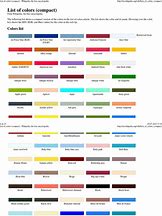 Image result for List of Colors Wikipedia